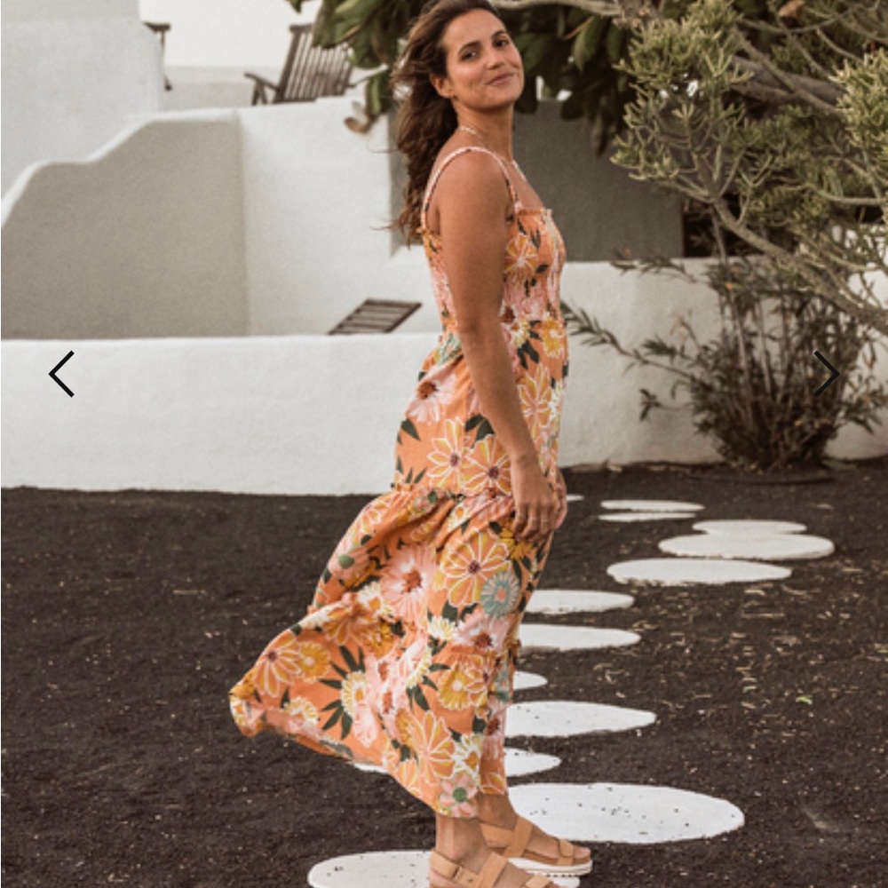Roxy long summer dress beach date casual